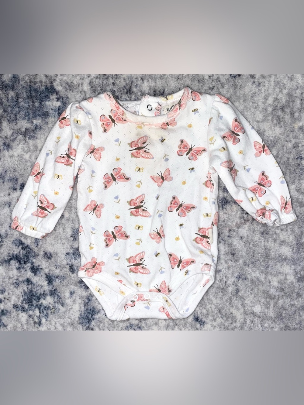 Rabbit + Bear long sleeve onesie size 3-6 months